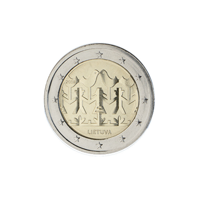 Lituanie 2018 - 2 euro commémorative danse - Rouleau de 25 pièces