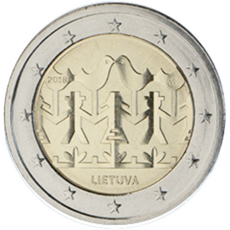 Lituanie 2018 - 2 euro commémorative danse - Rouleau de 25 pièces