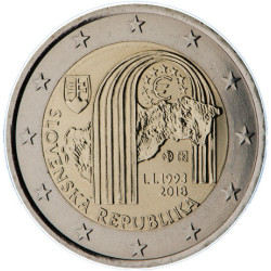 Slovaquie 2018 - 2 euro commémorative République - Rouleau de 25 pièces