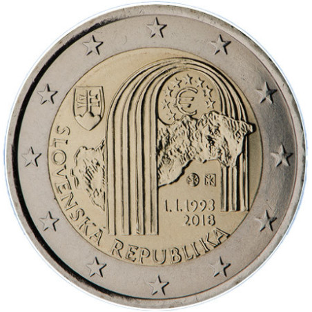 Slovaquie 2018 - 2 euro commémorative République - Rouleau de 25 pièces