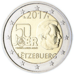 Luxembourg 2017 - 2 euro commémorative volontariat - Rouleau de 25 pièces