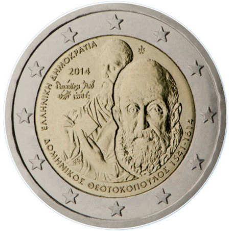 Grèce 2014 - 2 euro commémorative El Greco - Rouleau de 25 pièces