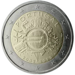 Portugal 2012 - 2 euro commémorative 10 ans de l'euro - Rouleau de 25 pièces