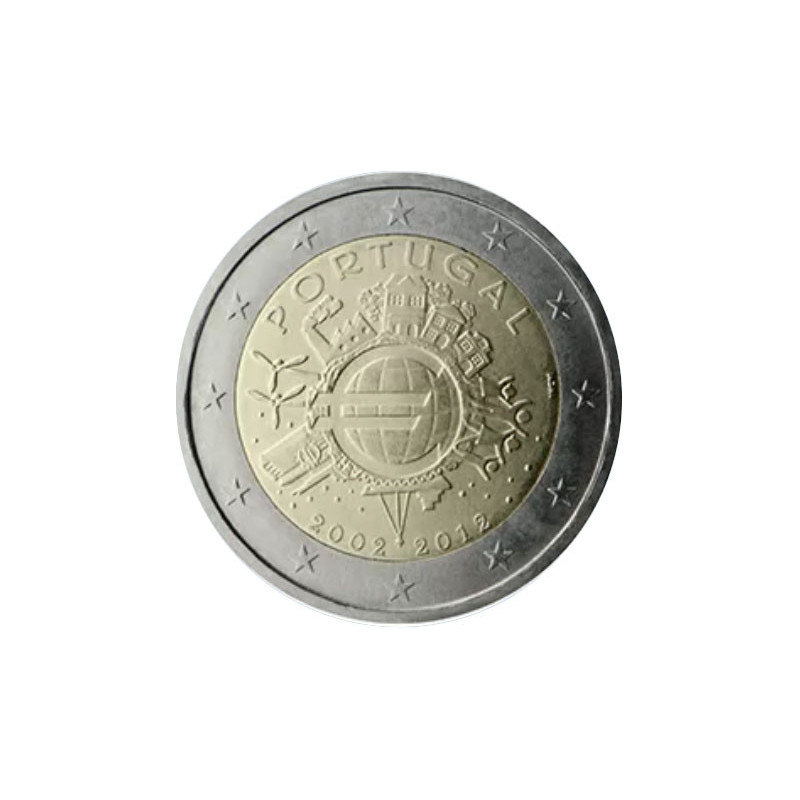 Portugal 2012 - 2 euro commémorative 10 ans de l'euro - Rouleau de 25 pièces