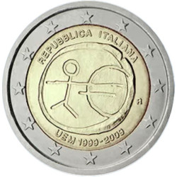 Italie 2009 - 2 euro commémorative 10 ans de la zone euro - Rouleau de 25 pièces