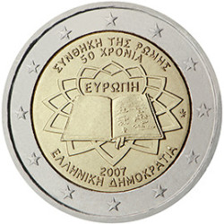 Grèce 2007 Traité de Rome - 2 euro commémorative - Rouleau de 25 pièces