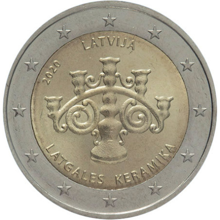 Lettonie 2020 - 2 euro commémorative Céramique - Rouleau de 25 pièces