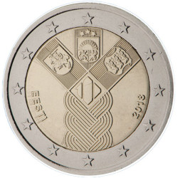 Estonie 2018 - 2 euro commémorative Etats Baltes - Rouleau de 25 pièces