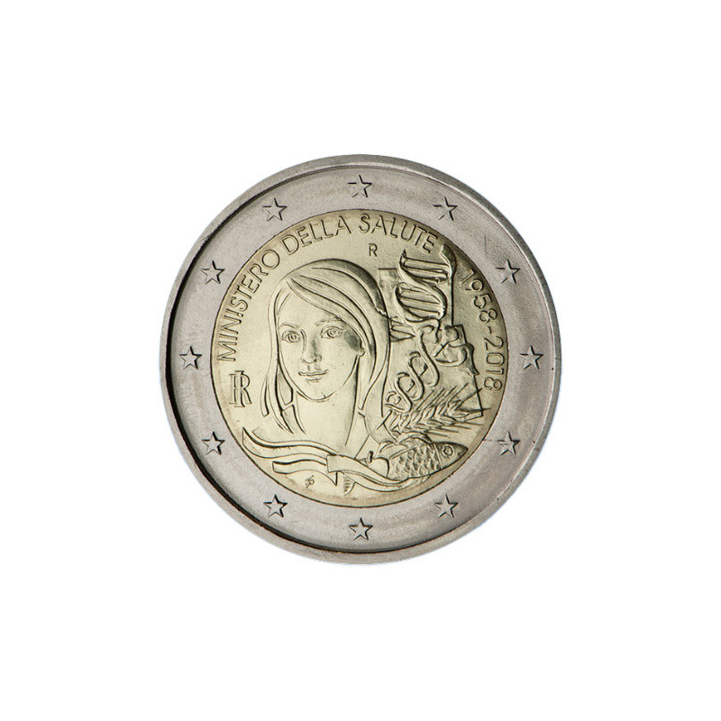 Italie 2018 - 2 euro commémorative Ministère de la Santé - Rouleau de 25 pièces