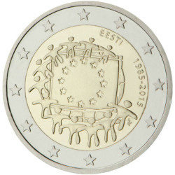 Estonie 2015 - 2 euro commémorative 30 ans du drapeau européen - Rouleau de 25 pièces