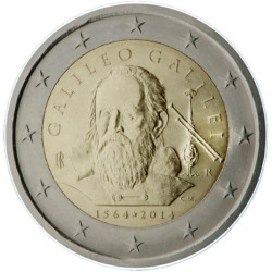 Italie 2014 - 2 euro commémorative Galilée - Rouleau de 25 pièces