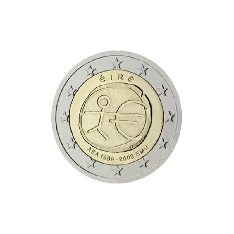 Irlande 2009 - 2 euro commémorative 10 ans de la zone euro - Rouleau de 25 pièces