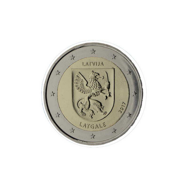 Lettonie 2017 - 2 euro commémorative Latgale - Rouleau de 25 pièces