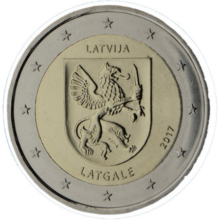 Lettonie 2017 - 2 euro commémorative Latgale - Rouleau de 25 pièces