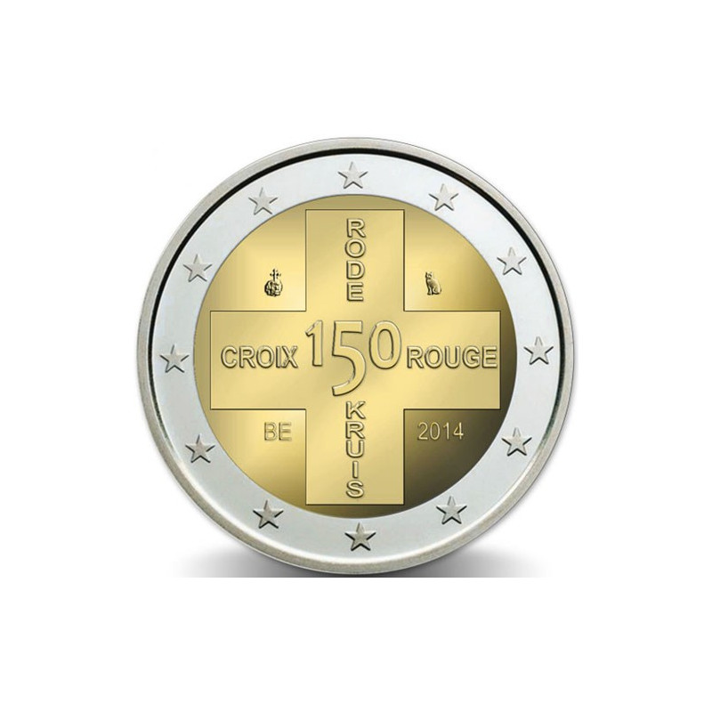 Belgique 2014 - 2 euro commémorative Croix Rouge - Rouleau de 25 pièces