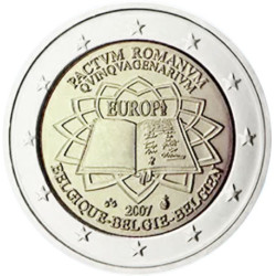 Belgique 2007 - 2 euro commémorative Traité de Rome - Rouleau de 25 pièces