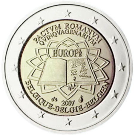 Belgique 2007 - 2 euro commémorative Traité de Rome - Rouleau de 25 pièces