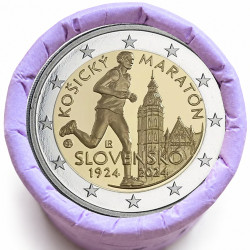 Rouleau de 25 pièces de 2 euros commémoratives – Slovaquie 2024 – « Marathon » – recto