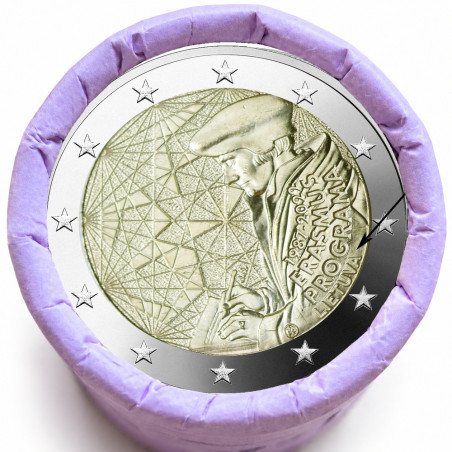 Rouleau de 25 pièces de 2 euros commémoratives – Lituanie 2022 – Erasmus – recto