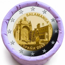 Rouleau de 25 pièces de 2 euros commémoratives – Espagne 2025 – Salamanca – recto