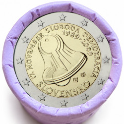 Rouleau de 25 pièces de 2 euros commémoratives – Slovaquie 2009 – recto