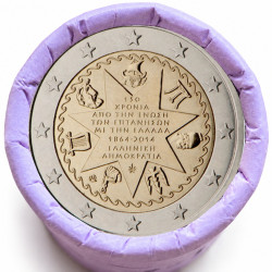 Rouleau de 25 pièces de 2 euros commémoratives – Grèce 2014 – Iles Ioniennes – recto