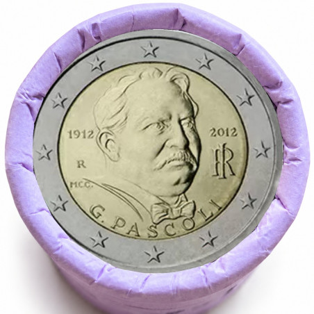 Rouleau de 25 pièces de 2 euros commémoratives – Italie 2012 – recto