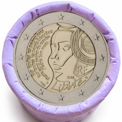 Rouleau de 25 pièces de 2 euros commémoratives – France 2015 – République – recto