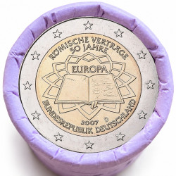 Rouleau de 25 pièces de 2 euros commémoratives – Allemagne 2007 – Traité de Rome – recto