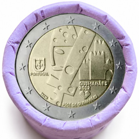 Rouleau de 25 pièces de 2 euros commémoratives – Portugal 2012 – recto