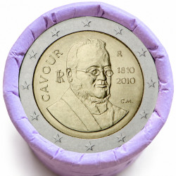 Rouleau de 25 pièces de 2 euros commémoratives – Italie 2010 – recto