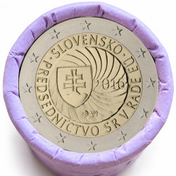 Rouleau de 25 pièces de 2 euros commémoratives – Slovaquie 2016 – UE – recto
