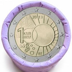 Rouleau de 25 pièces de 2 euros commémoratives – Belgique 2013 – Centenaire IRM – recto