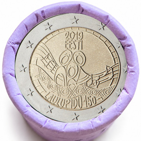 Rouleau de 25 pièces de 2 euros commémoratives – Estonie 2019 – Festival – recto