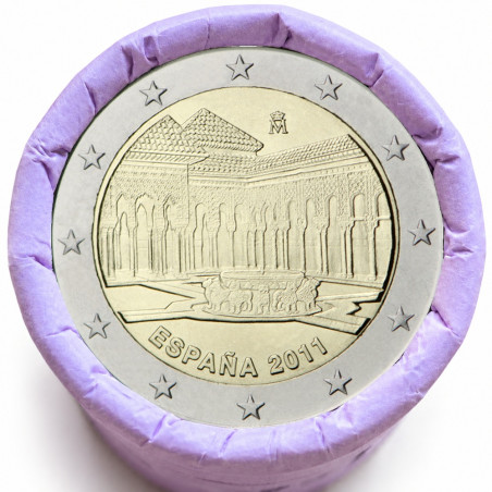 Rouleau de 25 pièces de 2 euros commémoratives – Espagne 2011 – recto