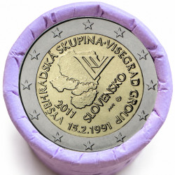 Rouleau de 25 pièces de 2 euros commémoratives – Slovaquie 2011 – recto