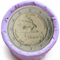 Rouleau de 25 pièces de 2 euros commémoratives – Portugal 2015 – Timor – recto
