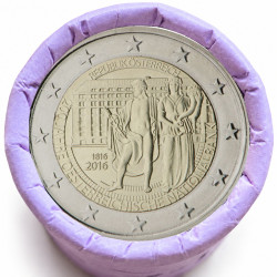 Rouleau de 25 pièces de 2 euros commémoratives – Autriche 2016 – banque – recto