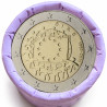 Rouleau de 25 pièces de 2 euros commémoratives – Irlande 2015 – 30 ans du drapeau européen – recto