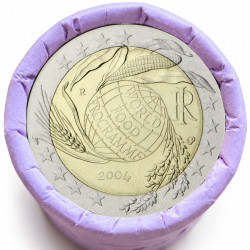 Rouleau de 25 pièces de 2 euros commémoratives – Italie 2004 – recto
