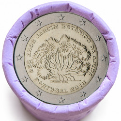 Rouleau de 25 pièces de 2 euros commémoratives – Portugal 2018 – Jardin – recto