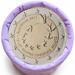 Rouleau de 25 pièces de 2 euros commémoratives – Slovénie 2017 – Adoption euro – recto