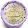 Rouleau de 25 pièces de 2 euros commémoratives – Portugal 2007 – Traité de Rome – recto