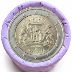 Rouleau de 25 pièces de 2 euros commémoratives – Lituanie 2021 – Dzukija – recto
