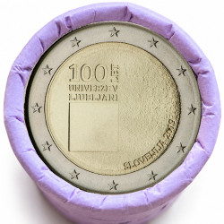 Rouleau de 25 pièces de 2 euros commémoratives – Slovénie 2019 – Ljubljana – recto