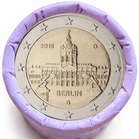 Rouleau de 25 pièces de 2 euros commémoratives – Allemagne 2018 – Château – recto
