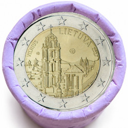 Rouleau de 25 pièces de 2 euros commémoratives – Lituanie 2017 – Vilnius – recto