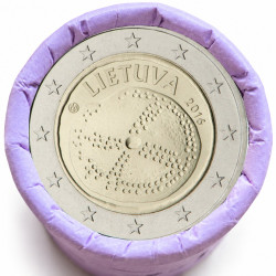Rouleau de 25 pièces de 2 euros commémoratives – Lituanie 2016 – Culture Baltique – recto