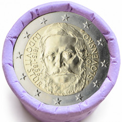 Rouleau de 25 pièces de 2 euros commémoratives – Slovaquie 2015 – Stur – recto