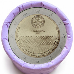 Rouleau de 25 pièces de 2 euros commémoratives – Portugal 2008 – recto